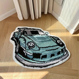 Custom Vintage Car Tufted Slip Rug, Home Decor Rug