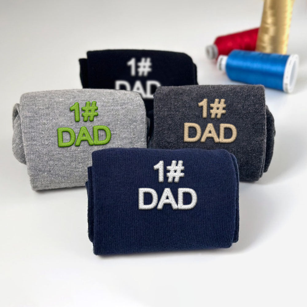 Embroidered Dad Socks #Digital Socks Father’S Day Anniversary Socks Pure Cotton Socks