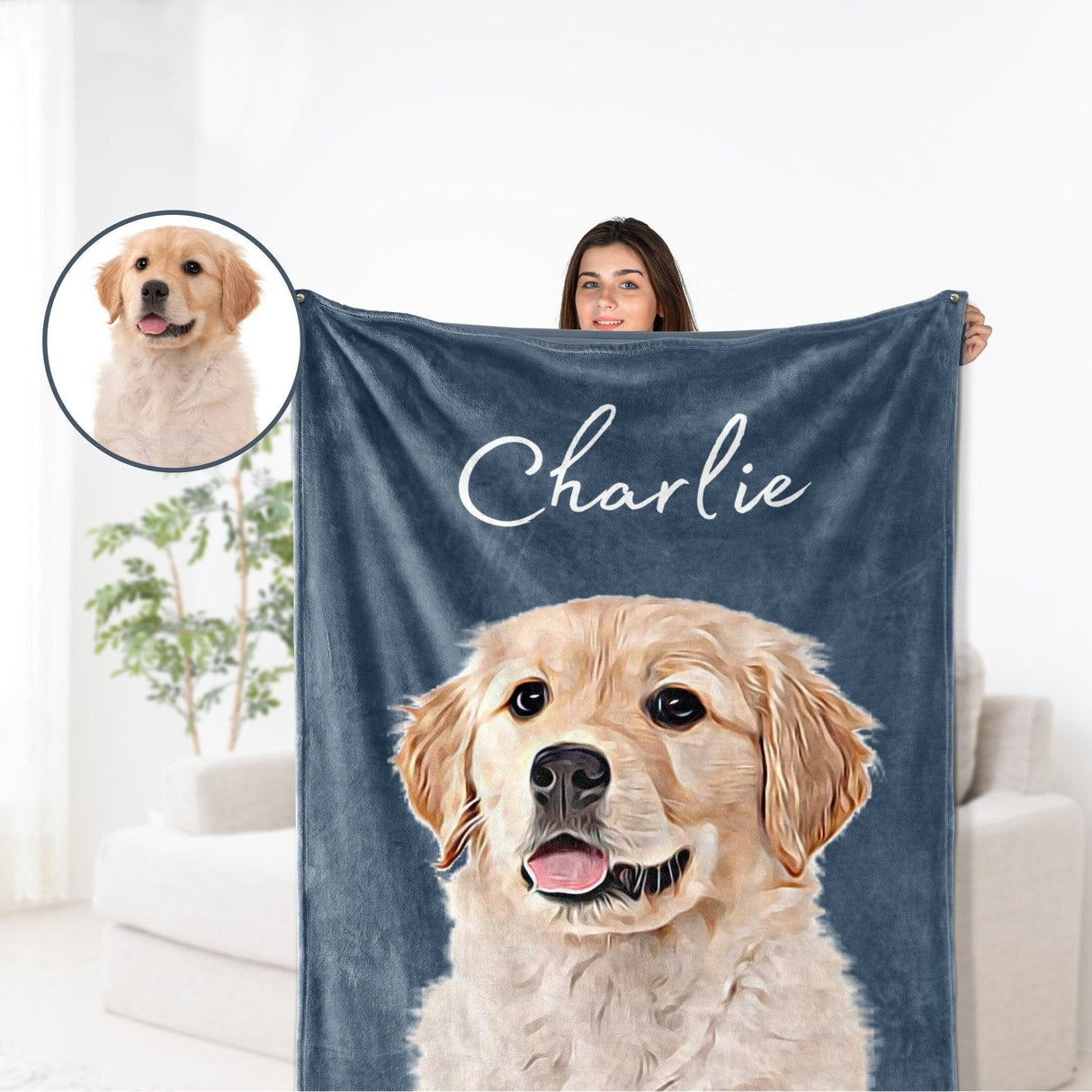 Custom Pet Blanket Using Pet Photo + Name Custom Dog Blanket Personalized Dog Blankets Cat Picture Blanket Pet Photo Blanket Dog Dad Gift