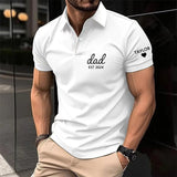 Custom Dad Polo T-shirt with Date and Children Name, Father's Day Gift