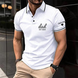 Personalized Polo T-shirt with Custom Name and Date for Dear Dad