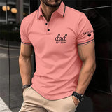 Personalized Polo T-shirt with Custom Name and Date for Dear Dad