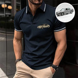 Gift For Dad, Custom Embroidered Car Polo T-shirt Wonderful Gifts For Car Lover, Father's Day Gift