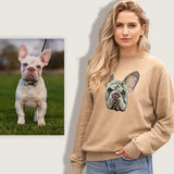 Personalized Pet Portrait Embroidery Sweatshirt Hoodie