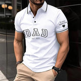 Personalized Polo T-shirt with Name On Sleeve, Custom Polo T-shirt For Dear Dad