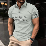 Personalized Polo T-shirt with Name On Sleeve, Custom Polo T-shirt For Dear Dad