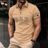 Personalized Polo T-shirt with Name On Sleeve, Custom Polo T-shirt For Dear Dad