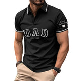 Personalized Polo T-shirt with Name On Sleeve, Custom Polo T-shirt For Dear Dad