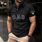 Personalized Dad Est Polo Shirt with Child's Name on Sleeve, Father's Day Gift