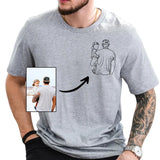 Printing Dad And Me Custom Photo Shirt For Dad Gift for Husband