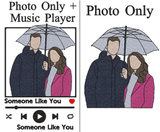 ❤️‍🔥(Best Selling)Custom Embroidered Sweatshirt Portrait Music Player Couple Family Gift