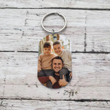 Dad Fist Bump Personalised Photo Keychain Engrave 5 Names Father's Day Gifts