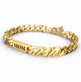 Father's Day Gift Custom Fashion Name Chain Bracelet