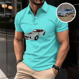 Personalized Car Polo T-shirt, Custom Dad Polo Shirt, Father's Day Gift, Car Lover Gift