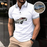 Personalized Polo T-shirt with Car Photo for Dad, Father's Day Gift, Birthday Gift for Dad