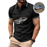 Personalized Polo T-shirt with Car Photo for Dad, Father's Day Gift, Birthday Gift for Dad