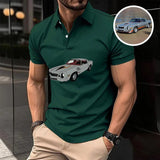 Personalized Car Polo T-shirt, Custom Dad Polo Shirt, Father's Day Gift, Car Lover Gift