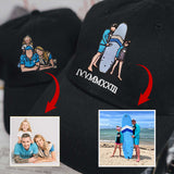 Custom Full Color Embroidered Hats Portrait Family Gifts