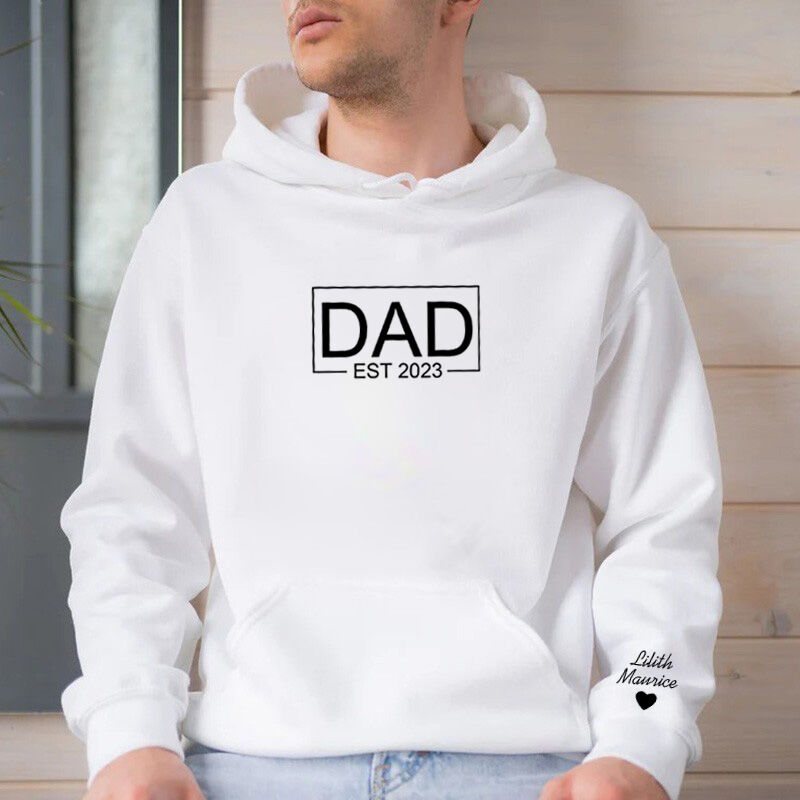 Personalized Hoodie with Custom Name and Message for Dear Dad