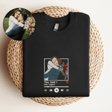 ❤️‍🔥(Best Selling)Custom Embroidered Sweatshirt Portrait Music Player Couple Family Gift