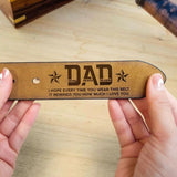 Custom Handmade Belt Can be Engraved Initial Letter as Father's Day Gift