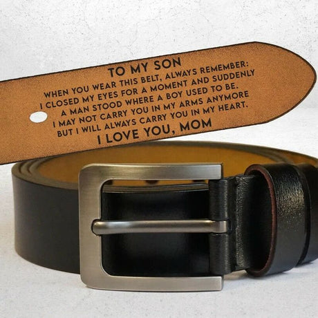 Personalized Men's Belt with Engravable Leather Belt for Him