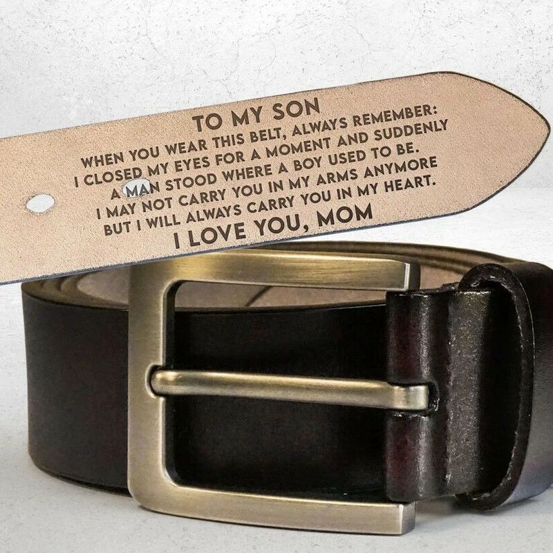 Personalized Men's Belt with Engravable Leather Belt for Him