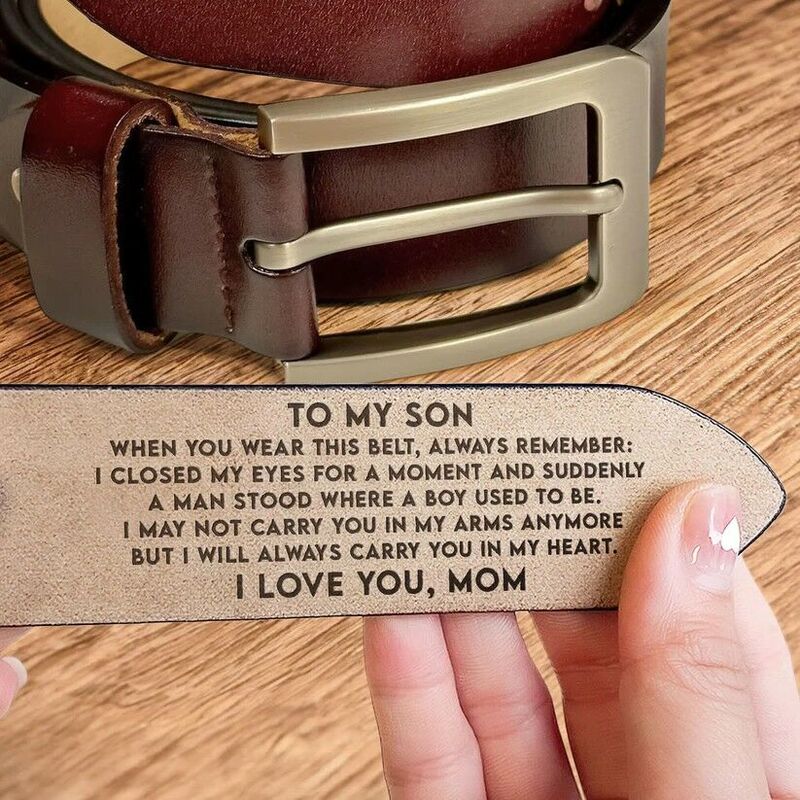 Personalized Men's Belt with Engravable Leather Belt for Him