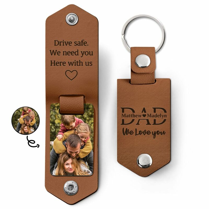 Personalized Photo Keychain Warm Gift For Dad