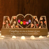 Personalized Acrylic Letter Lamp Customized Children Group Warm Gift for Mom