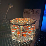 Creative Handmade DIY Octagonal Rose Flower Sea Night Light Romantic Gift