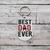 Best Dad Ever - Personalised 3 Names Holding Hands Keychain Custom Family Keychain Father's Day Gifts