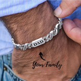 Father's Day Gift Custom Fashion Name Chain Bracelet