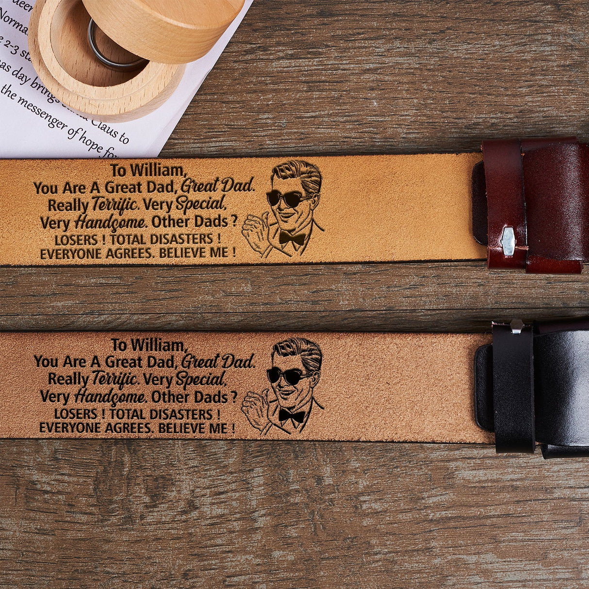 You Are A Great Dad - Gift For Father, Daddy, Granddad - Personalized Engraved Leather Belt