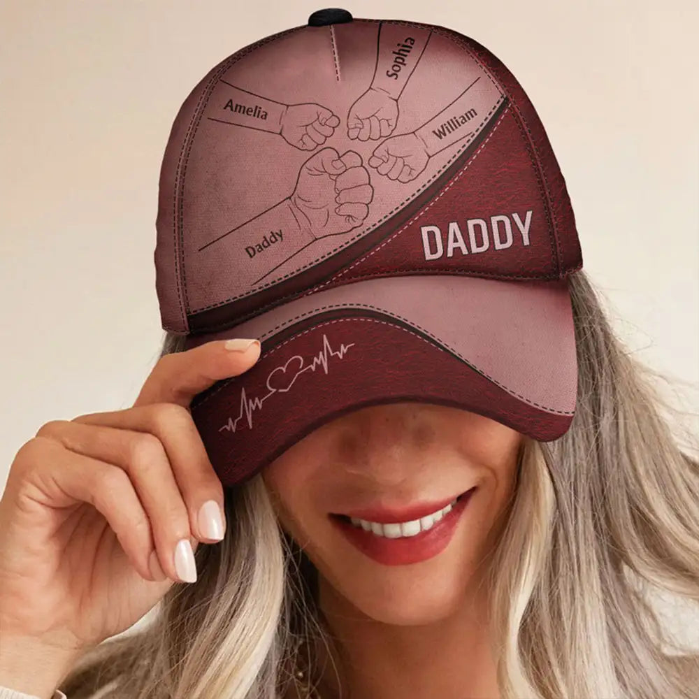 Fist Bump, Father's Day Gifts Custom Personalized Gift - Personalized Classic Cap