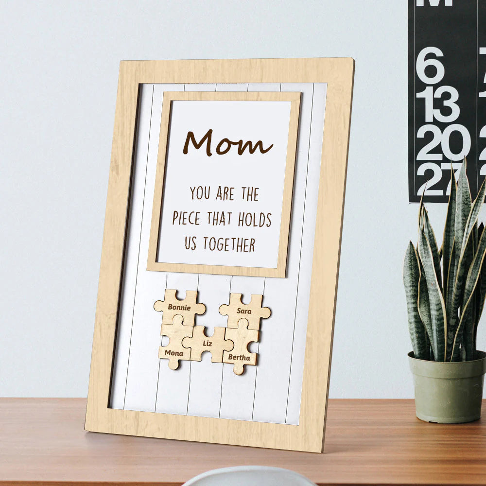 Mother's Day Gift Mom Piece That Holds Us Together Box Frame Mom Puzzle Sign