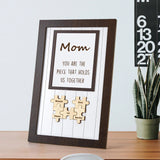 Mother's Day Gift Mom Piece That Holds Us Together Box Frame Mom Puzzle Sign