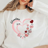 Mother's Day Gift Custom Grandma Heart Sweatshirt Sweatshirt/Hoodie/T-Shirt