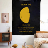 Mother's Day Gift Custom Moon Phase Blanket For Mom