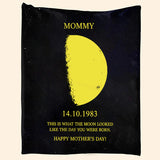 Mother's Day Gift Custom Moon Phase Blanket For Mom