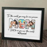 Custom Photo Happy Mother's Day To Mom Picture Frame