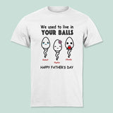 We Used To Live In Your Balls Family Shirt Father's Day Gift