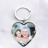 Mother's Day Gift Heart Pendant Personalized Keychain Photo Keychain