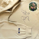 Custom Embroidered Portrait Photo Sweatshirt, a Unique Gift for Dad