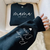 Minimalist Mama Sweatshirt with Date and Children Name