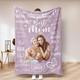 Personalized Photo Mom Theme Blanket Remember I Love You Mom Mother's Day Gift For Mom