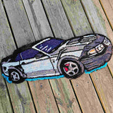 Custom Vintage Car Tufted Slip Rug, Home Decor Rug