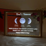 🎁Father's Day Gift🌔LED Light Frame With Text and Date - Daddy's Universe