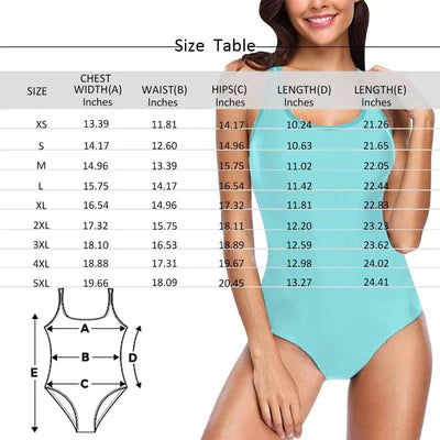 XS-5XL Custom Big Face Flag Tank Top Bathing Swimsuit Personalized Photo One Piece Swimsuit