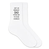 Father's Day Gift, Funny Dad Socks, Cotton Crew Socks Make a Fun Gift for Dad, Grandpa or Stepdad, Gifts for Dad from the Kids